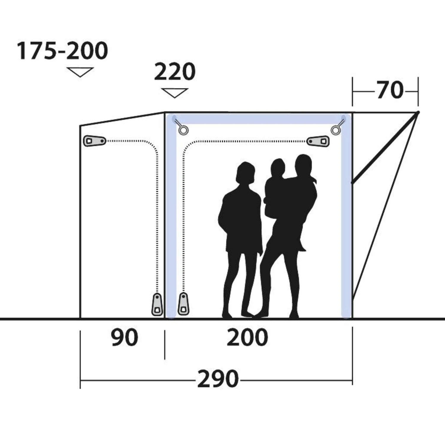 Outwell PARKVILLE 200SA - Busvorzelt - Image 13