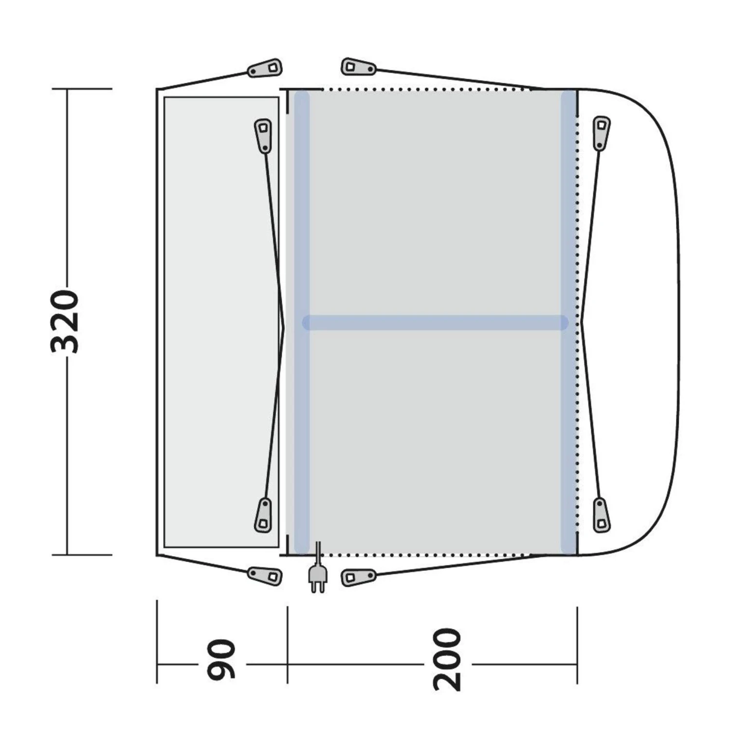 Outwell PARKVILLE 200SA - Busvorzelt - Image 14